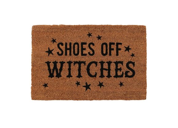 Shoes Off Witches Natural Doormat STOCK DUE 24/2/22