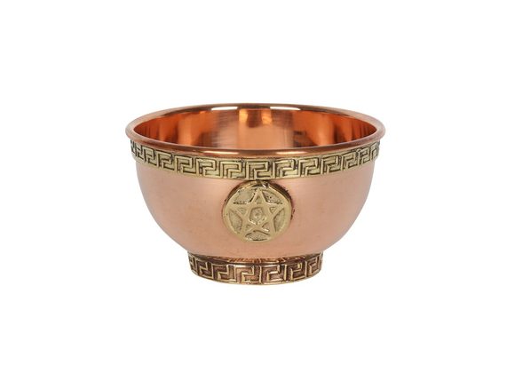 Pentagram Brass Offering Bowl