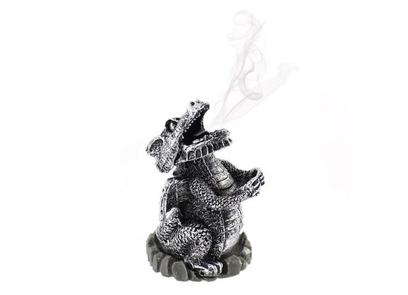 Silver Dragon Incense Cone Holder