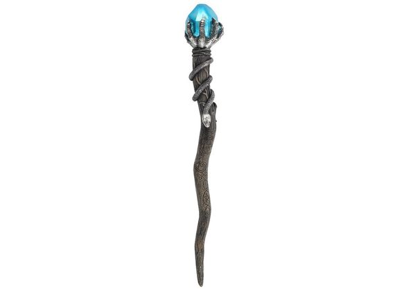 Silver Claw Wand with Blue Gem STOCK DUE 8/11/21