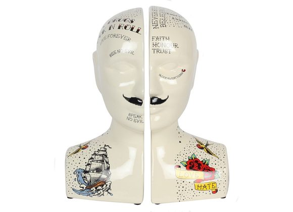 Phrenology Head Book Ends STOCK DUE 18/11/21