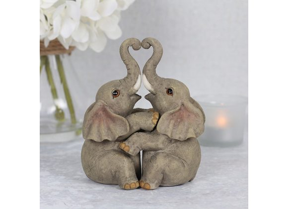 Elephant Embrace Elephant Couple Ornament STOCK DUE SOON