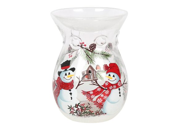 Snowman Glass Oil Burner RRP £19.99 STOCK DUE SOON