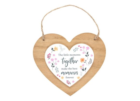 Little Moments Together Hanging Heart Sign STOCK DUE 30/1/22