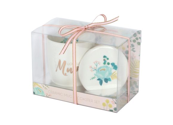 Loveliest Mum Mug and Coaster Set