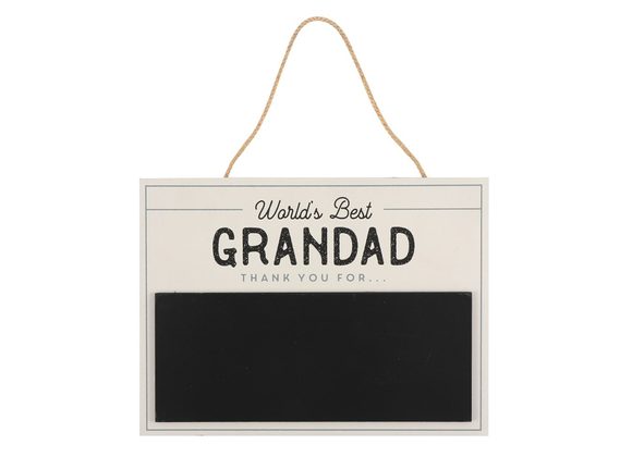 World's Best Grandad Hanging Chalkboard Sign