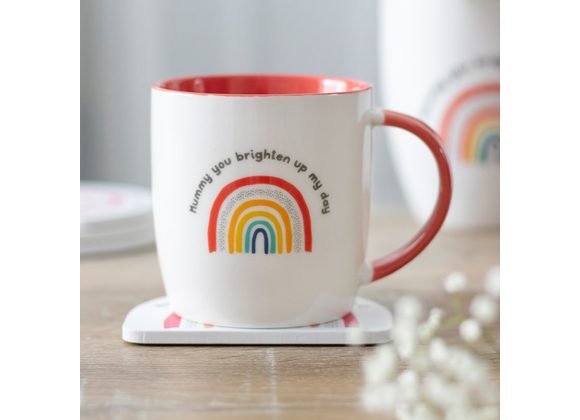 Mummy You Brighten Up My Day Rainbow Mug