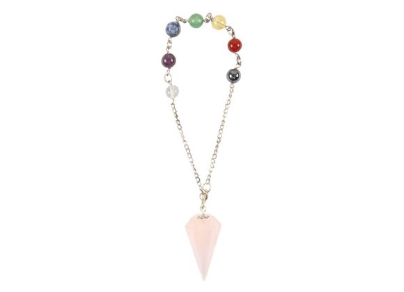 Rose Quartz Chakra Pendulum Bracelet RRP £19.99 STOCK DUE 29/11/21