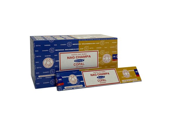  12 Pack of Combo Satya Incense - Nag Champa Copal