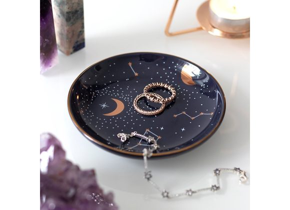 10.5cm Ceramic Purple Star Sign Trinket Dish STOCK DUE 30/11/21