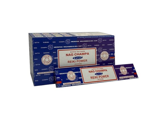 12 Pack of Combo Satya Incense - Nag Champa Reiki Power 