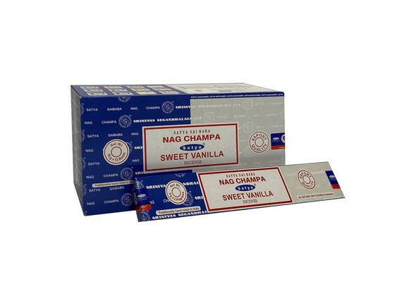 12 Pack of Combo Satya Incense - Nag Champa Sweet Vanilla 