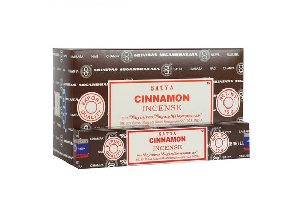 12 Packs of Cinnamon Incense Sticks by Satya