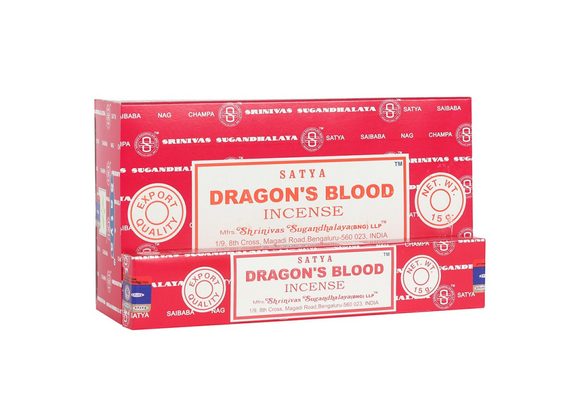 12 Packs of Dragon's Blood Incense Sticks by Satya