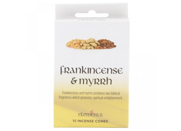 12 Packs of Elements Frankincense and Myrrh Incense Cones