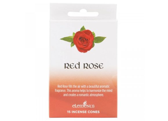 12 Packs of Elements Red Rose Incense Cones