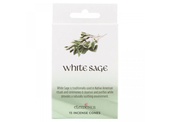 12 Packs of Elements White Sage Incense Cones