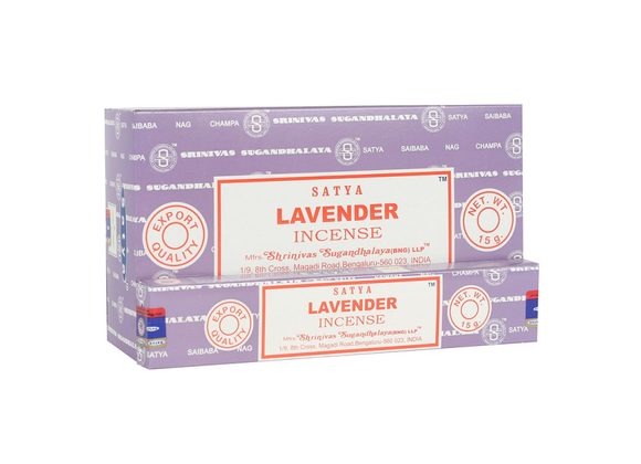 12 Packs of Lavender Incense Sticks by Satya STOCK DUE 24/1/22