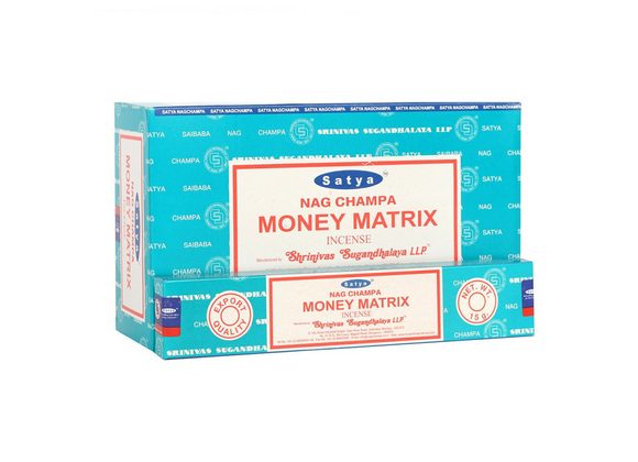 12 Packs of Money Matrix Incense Sticks by Satya