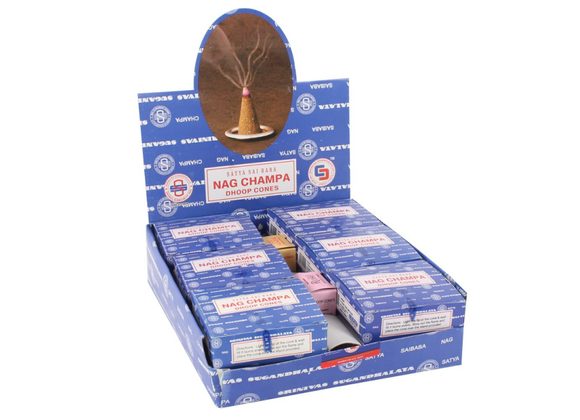 12 Packs of Nag Champa Incense Cones by Satya