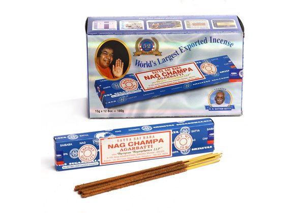 12 Packs of Nag Champa Incense Sticks by Satya