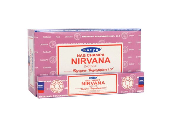 12 Packs of Nirvana Incense Sticks by Satya