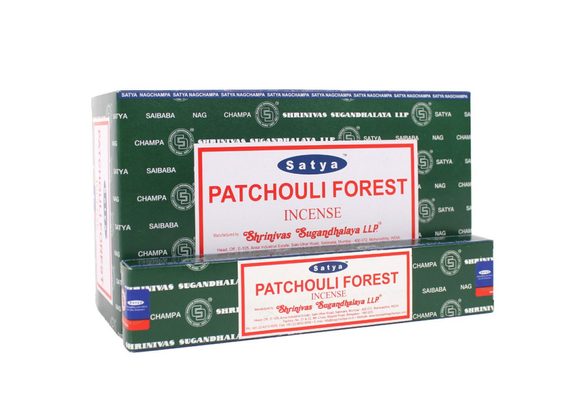 12 Packs of Patchouli Forest Incense Sticks by Satya