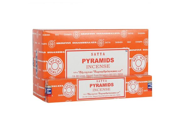 12 Packs of Pyramids Incense Sticks by Satya