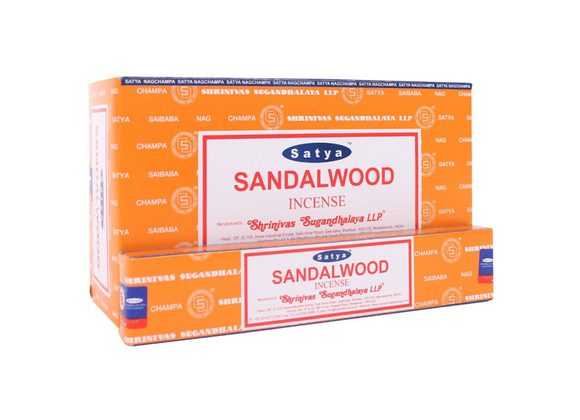 12 Packs of Sandalwood Incense Sticks by Satya