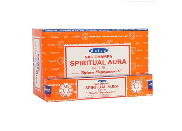 12 Packs of Spiritual Aura Incense Sticks by Satya