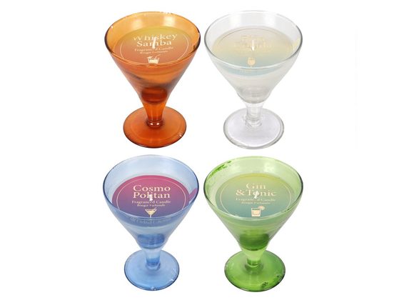 12cm Cocktail Glass Scented Candle STOCK DUE 14/2/22