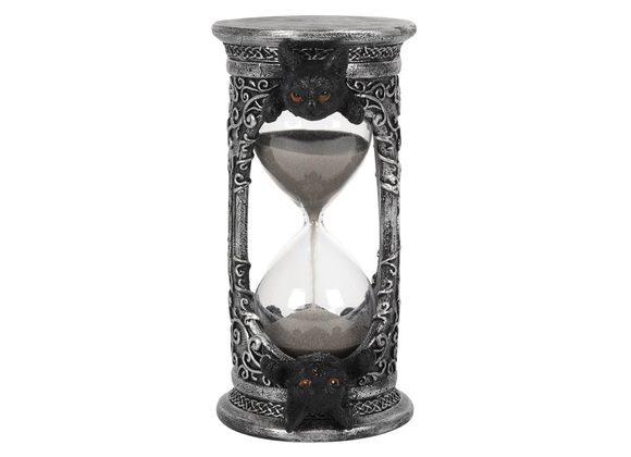 17cm Black Cat Hourglass Timer STOCK DUE 10/3/22