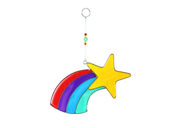 19cm Rainbow Shooting Star Suncatcher STOCK DUE 20/11/21