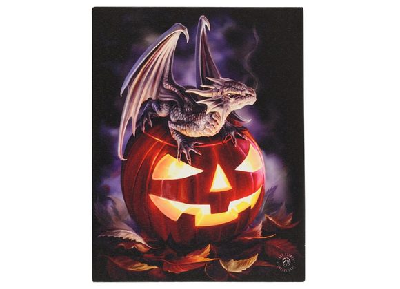 19x 25cm Trick or Treat Canvas Plaque By Anne Stokes