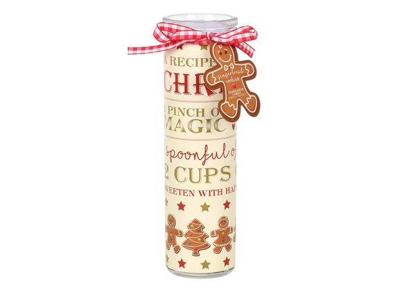 20cm Gingerbread Tube Candle 