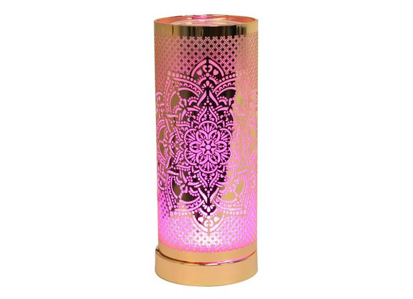 25.5cm Gold Mandala LED Oil Burner RRP £39.99 STOCK DUE 25/10/21