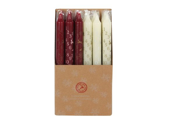 25cm Advent Taper Dinner Candle STOCK DUE 29/10/21