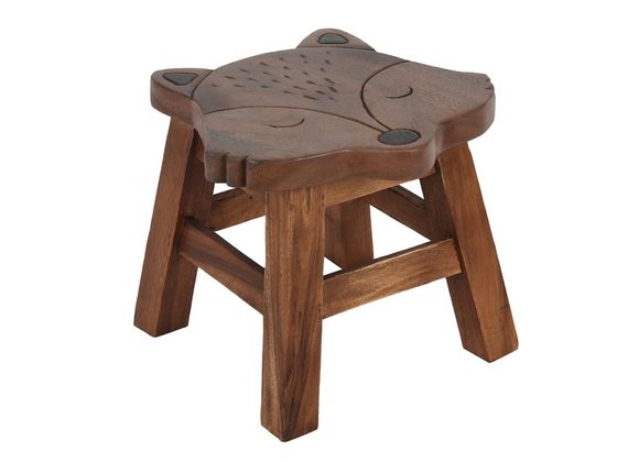 26cm Children's Wooden Fox Stool RRP £29.99 STOCK DUE 20/12/21