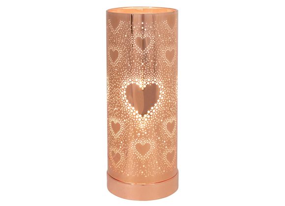 26cm Rose Gold Heart Aroma Touch Lamp