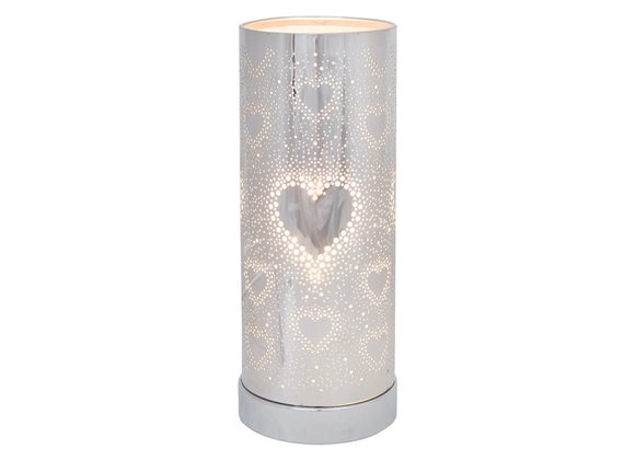 26cm Silver Heart Aroma Touch Lamp