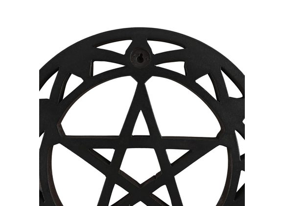 30cm Black Wooden Pentagram Wall Art