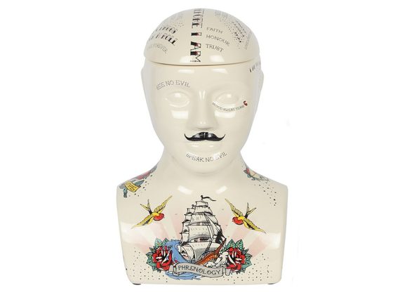 30cm Phrenology Head Storage Jar