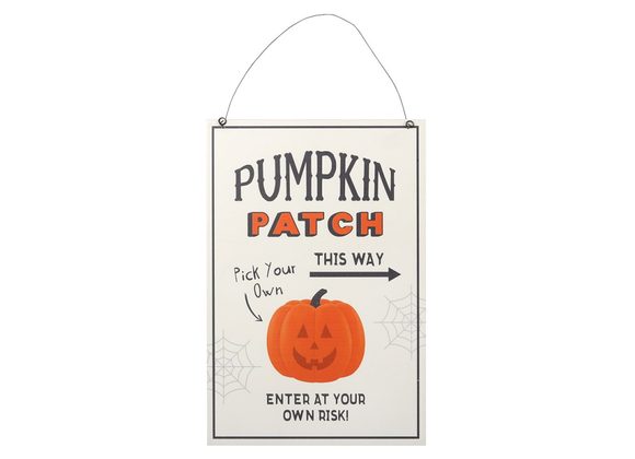 30cm Pumpkin Patch Hanging Sign STOCK DUE SOON