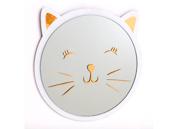 30cm White Cat Face Mirror