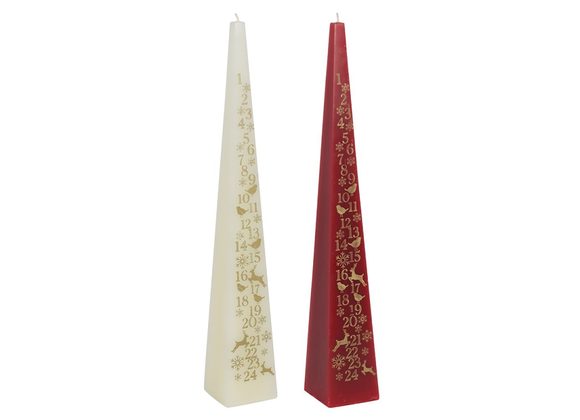 33cm Christmas Countdown Advent Candle STOCK DUE 29/10/21