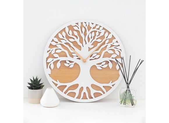 40cm White Tree of Life Cut Out Clock RRP £34.99