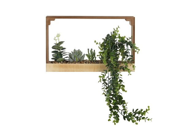 41.5cm Faux Succulent Wall Crate RRP £22.99 STOCK DUE 22/11/21