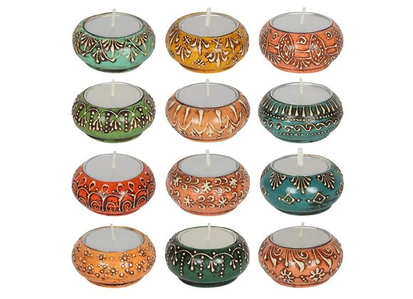 5.5cm Multi-coloured Tealight Holder 