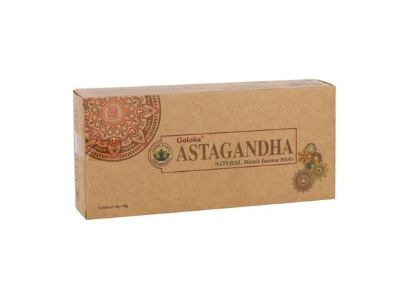 6 Packs Goloka Astagandha Organica Series Incense Sticks