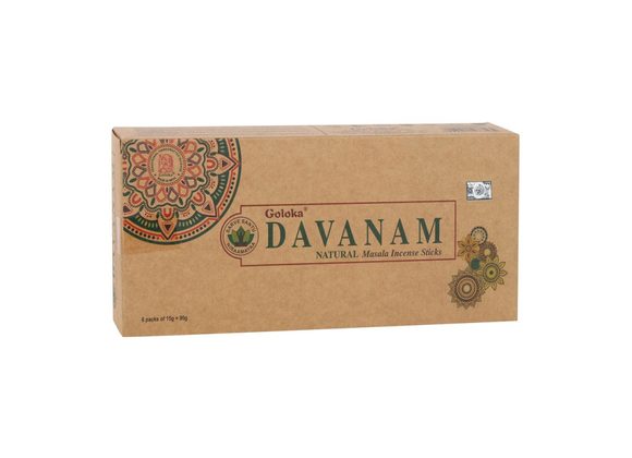 6 Packs Goloka Davanam Organica Series Incense Sticks